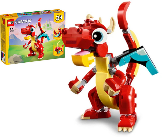 LEGO 31145 創意百變三合一系列, 紅龍 Red Dragon, 1盒