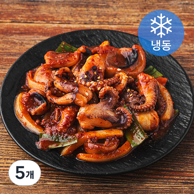 청춘불판 주꾸미볶음 (냉동), 5개, 300g