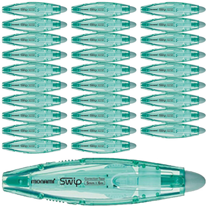 모나미 노크식 수정테이프 SWIP, 민트, 40개