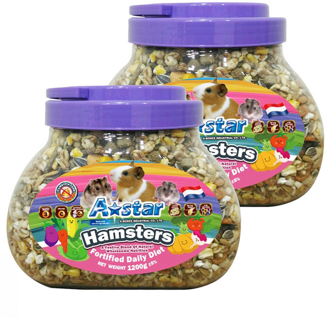 A star 寵物鼠蔬果主食, 1.2kg, 2桶