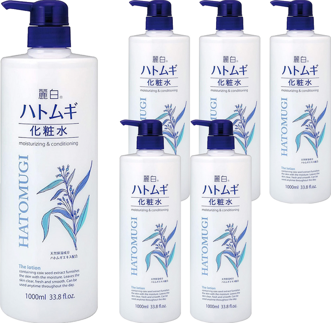 KUMANO 熊野油脂 薏仁透明感水嫩化妝水, 1000ml, 6瓶