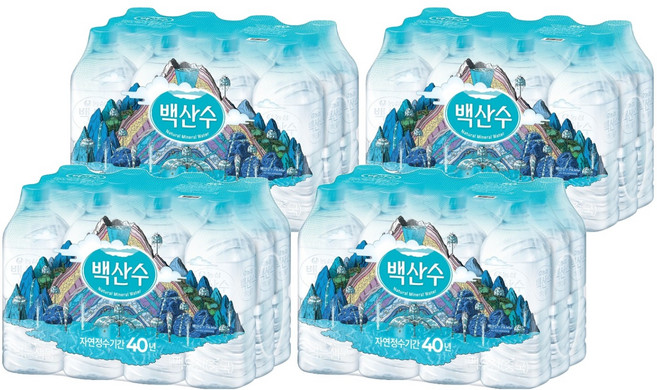백산수 생수 무라벨, 1L, 48개