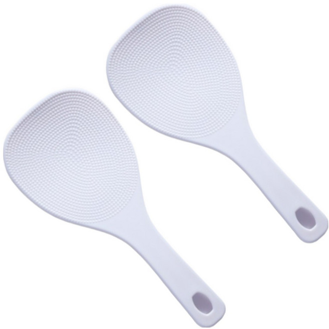 데일리픽 밥알이 붙지않는 엠보싱 위생 밥주걱, 2개