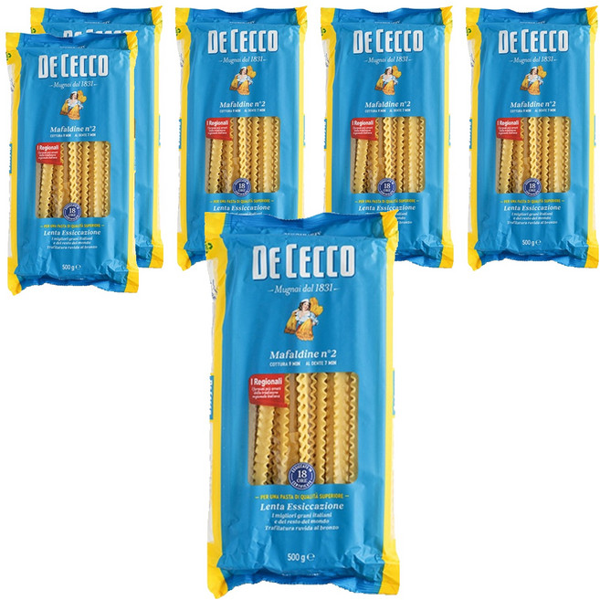DE CECCO 得科 波浪義大利麵, 6包, 500g