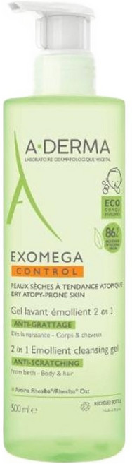 A-DERMA 艾芙美 新葉益護佳洗髮沐浴精 舒緩乾燥搔癢, 500ml, 1瓶