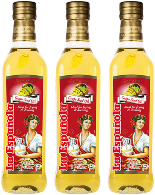 Española 葡萄籽油, 3個, 500ml