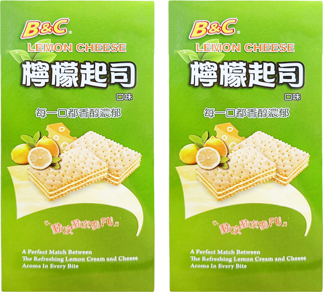 B&C 三明治餅乾 檸檬起司口味, 161g, 2盒
