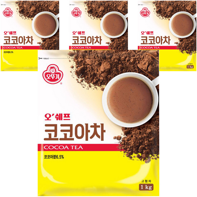 오뚜기 오쉐프 코코아차, 1kg, 1개입, 4개