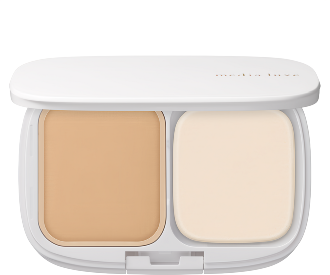 media 媚點 台灣公司貨 雪紡親膚粉餅, 01明亮色, 1個