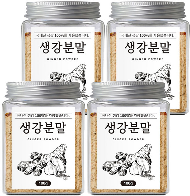 조은약초 생강 분말, 100g, 4개