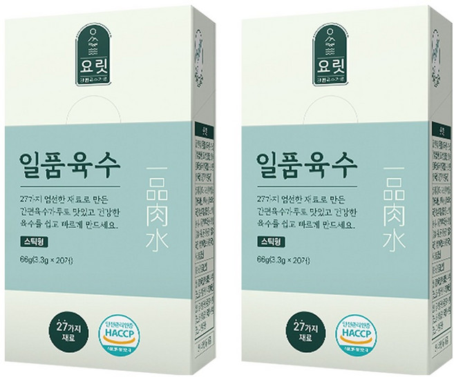 요릿 일품육수 20p, 66g, 2개