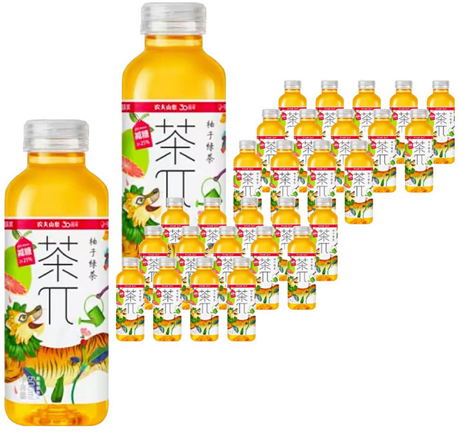 농부산천 차파이 유자 녹차, 500ml, 30개