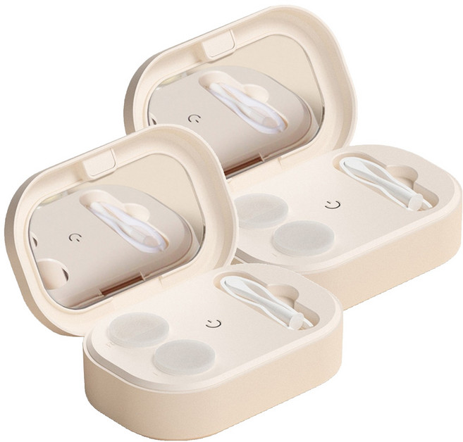 오아 UV 듀얼 초음파 살균 렌즈세척기, 아이보리, 2개