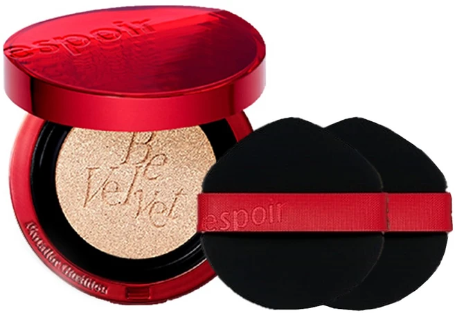 에스쁘아 프로테일러 비벨벳 커버 쿠션 파운데이션 뉴클래스 본품 13g +퍼프 세트, 22호 페탈, 1개 - 쿠팡