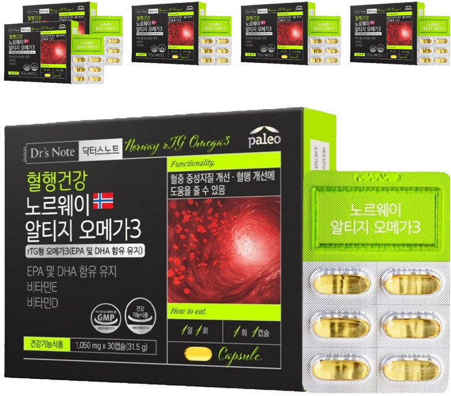 paleo Dr's Note挪威rTG Omega-3膠囊 31.5g, 6個, 30顆