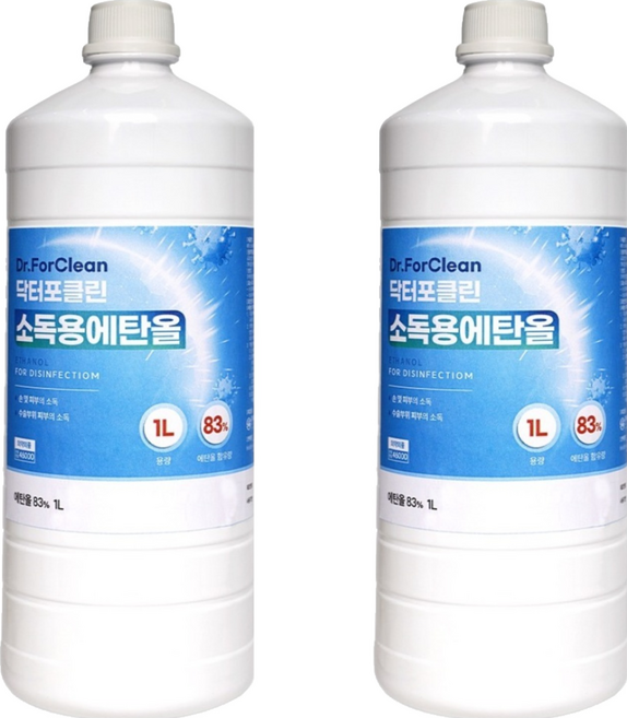 닥터포클린 소독용 에탄올, 2개, 1L