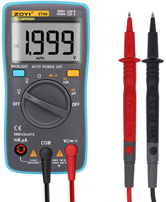 ZOYI 디지털 멀티테스터기 ZT98, 1개