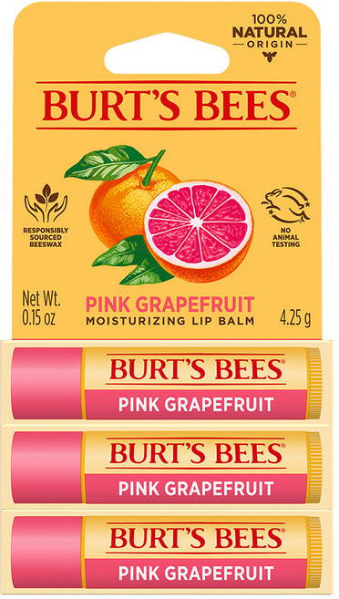 버츠비 모이스춰 라이징 립밤, 핑크 그레이프 후르츠, 4.25g, 3개