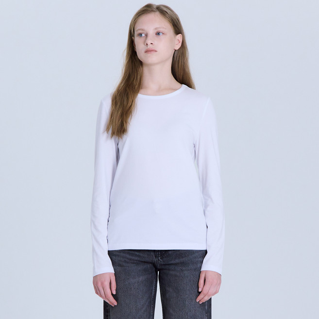 BASIC HOUSE 女款修身彈性長袖T恤 LATS0208