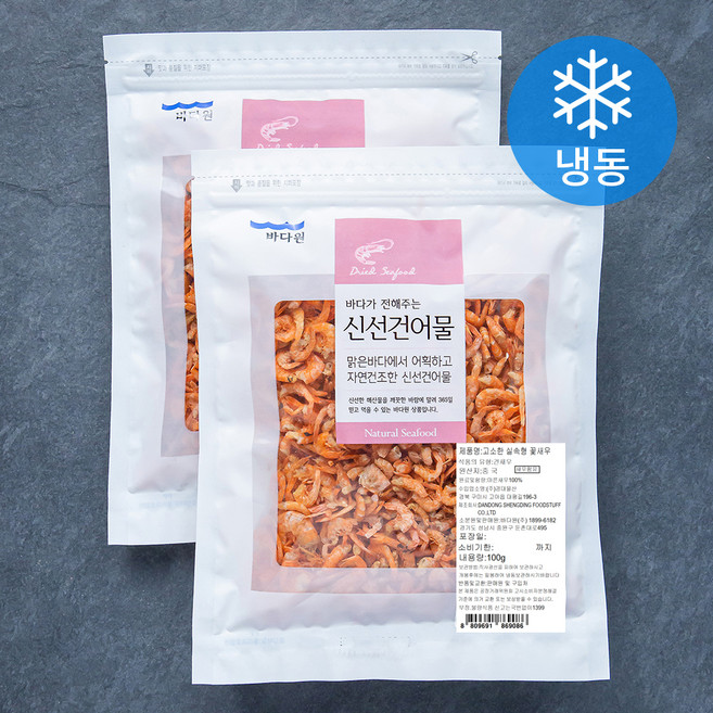 바다원 고소한 실속형 꽃새우 (냉동), 100g, 1개입, 2개