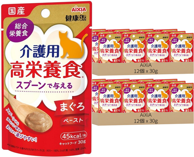AiXiA 介護貓護理主食餐包2號, 30g, 24個, 鮪魚