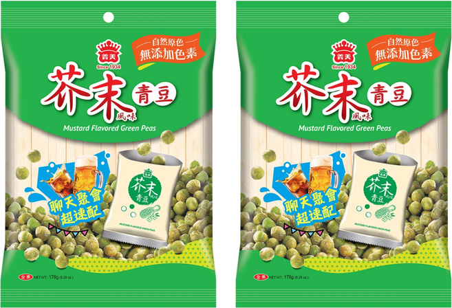 義美 芥末青豆, 178g, 2袋