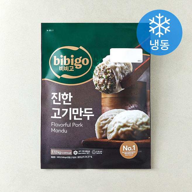 비비고 얇은피 진한 고기만두 (냉동), 1.12kg, 1개