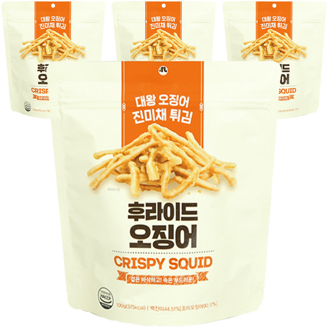 생자연 후라이드 오징어, 100g, 4개