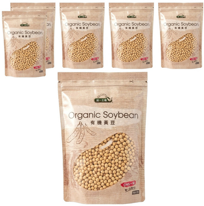 統一生機 有機黃豆, 750g, 6包
