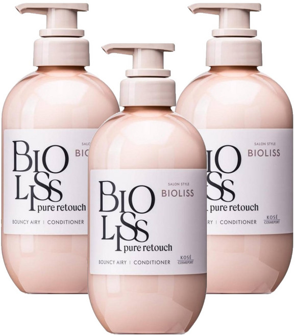 KOSE 高絲 BIOLISS 苾歐莉絲 PURE系列 潤髮乳 豐盈蓬鬆, 480ml, 3瓶