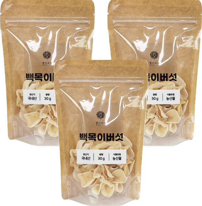 국내산 백목이버섯, 30g, 3개