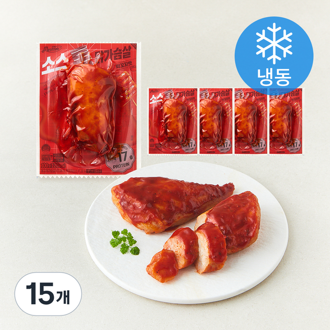 맛있닭 소스 통 닭가슴살 떡꼬치맛 (냉동), 100g, 15개, 1개입
