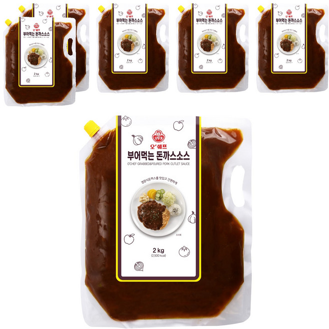 오’쉐프 부어먹는 돈까스소스, 2kg, 6개