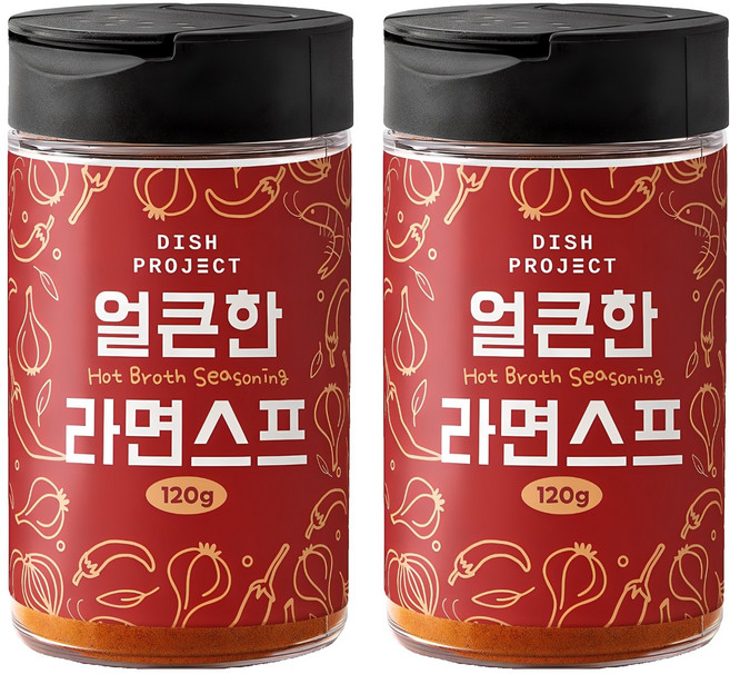 디쉬프로젝트 얼큰한 라면스프, 120g, 2개