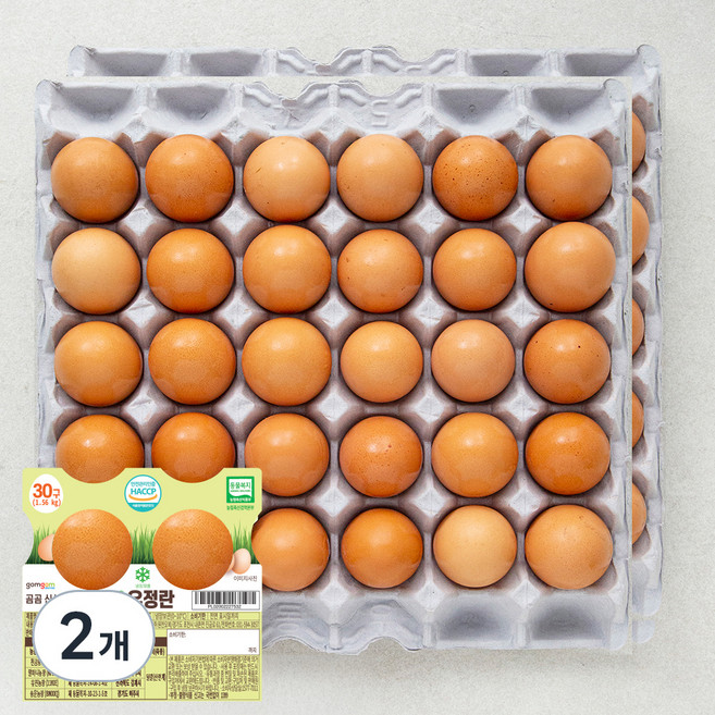 곰곰 신선한 동물복지 유정란, 30구, 2개