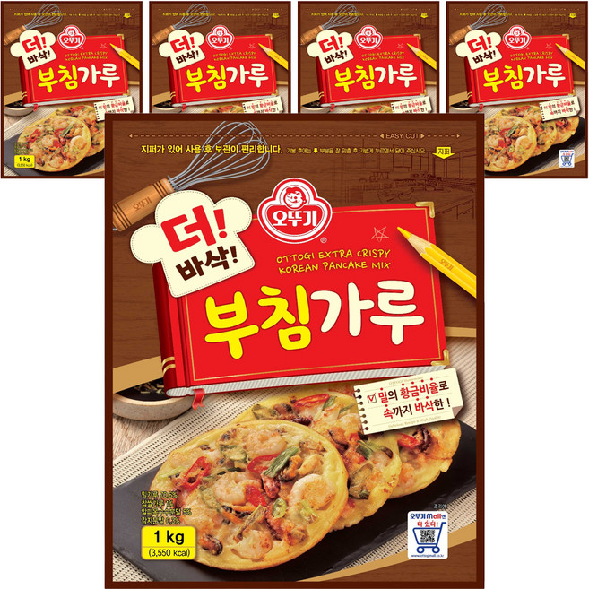오뚜기 더 바삭 부침가루, 1kg, 5개