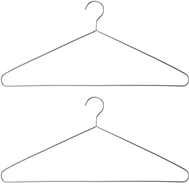 超大衣架 70cm x 5mm, 銀色, 2個