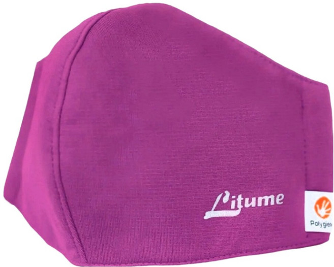 Litume 意都美 銀離子技術三層抑菌可水洗口罩, 1片, 1片, 紫色