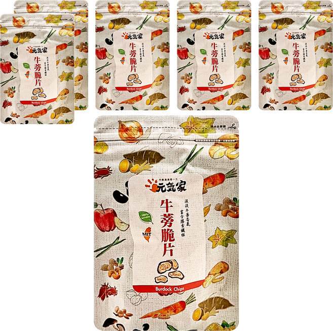 元氣家 牛蒡脆片, 100g, 6包