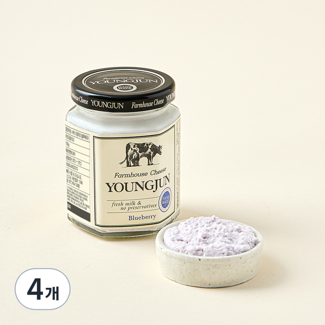 영준목장 수제크림치즈 블루베리, 150g, 1개입, 4개