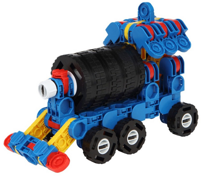 iRiNGO 百變創意3D積木, 車輛系列 蒸汽火車頭, 1盒