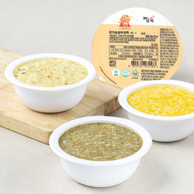 짱죽 냉장 이유식 중기 죽1(7-8개월부터) 200g x 4팩 세트 A, 800g, 1세트