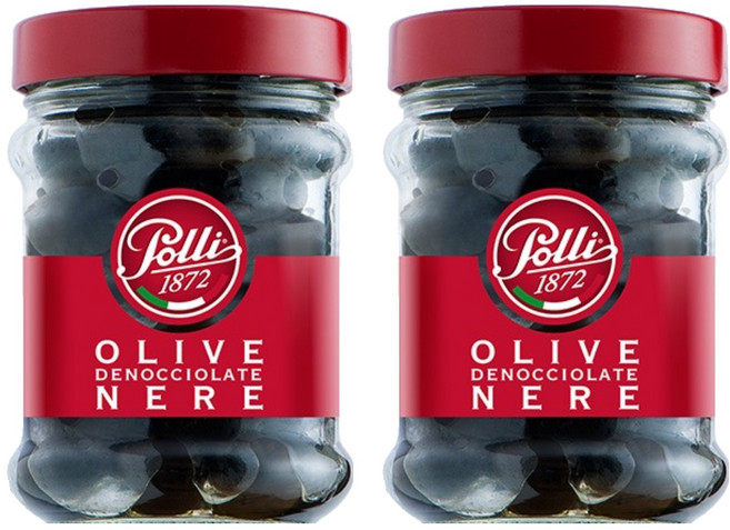 Polli 씨없는 블랙 올리브, 130g, 2개