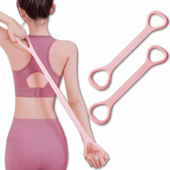 액티제노 요가밴드 필라테스 스트레칭 홈트, 핑크, 2개