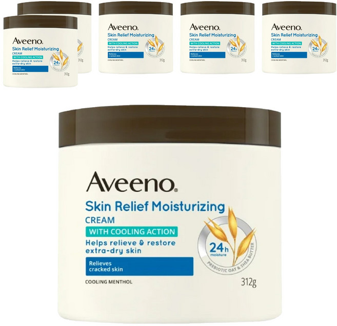 Aveeno 燕麥高效舒緩潤膚霜, 312g, 6罐