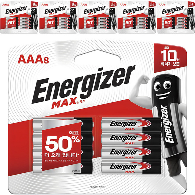 에너자이저 맥스 AAA건전지, 8개입, 6개