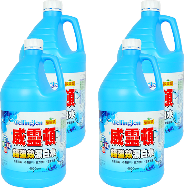 威靈頓 漂白水, 4kg, 4罐