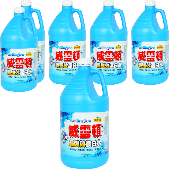 威靈頓 漂白水, 4kg, 6罐