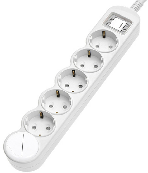 에코파워탭 국내 제조 이동형멀티콘센트 + 안전커버 6구 EPM-L306SA, 40cm, 혼합색상, 1세트