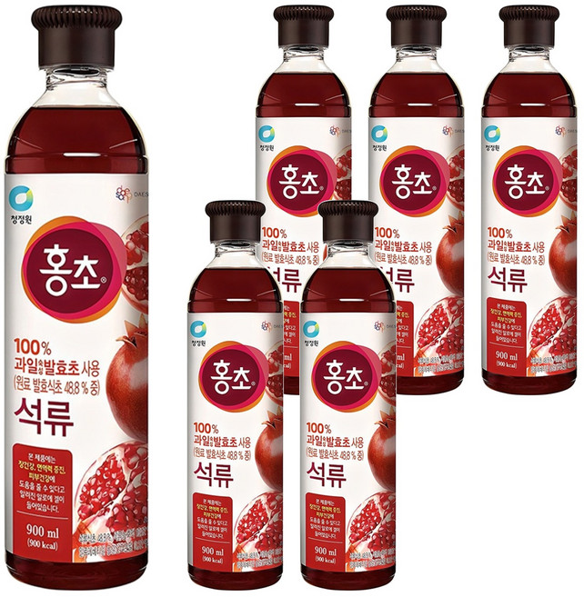 홍초 석류, 900ml, 6개